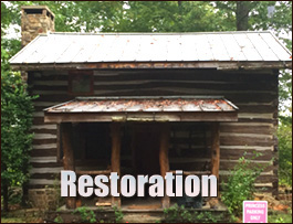 Historic Log Cabin Restoration  Longwood, North Carolina
