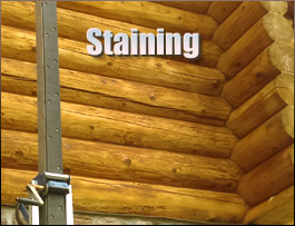  Longwood, North Carolina Log Home Staining